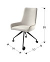 DIANE-SILLA RUEDAS BLANCA-HILO GRIS
